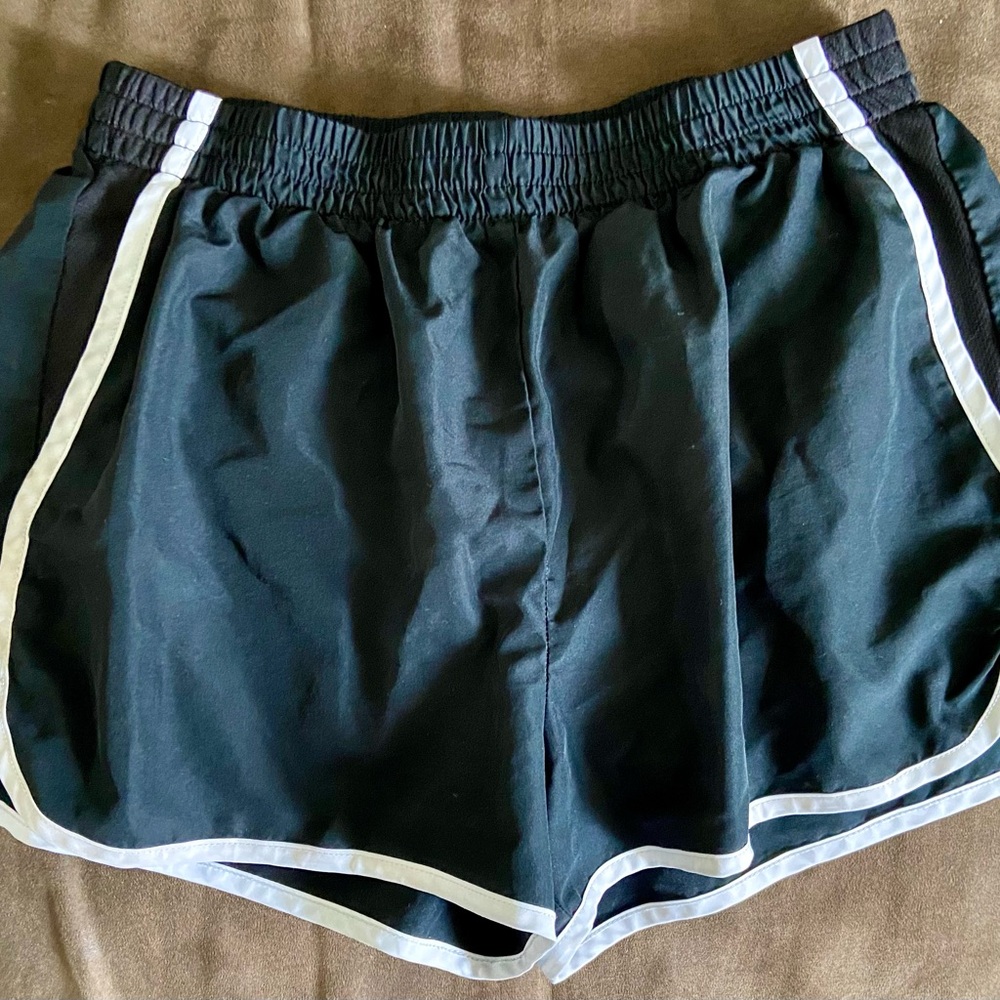Black and White Women's Athletic Shorts